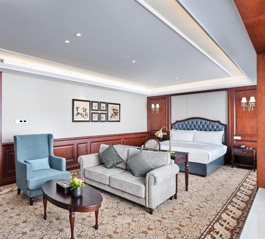 Posezení v ubytování Guangming CIMC Executive Hotel Shenzhen