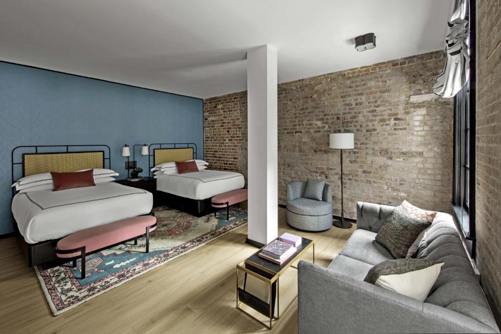 Kimpton Hotel Fontenot, an IHG Hotel - Suite Historique Queen Studio Avec Deux Lits Queen Et Canapé-lit