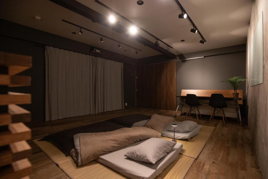 Posezení v ubytování Matsubara Container House