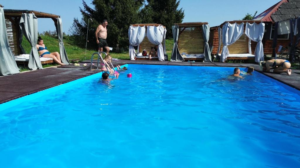 Bazén v ubytování Brvnara Dragce nebo v jeho okolí