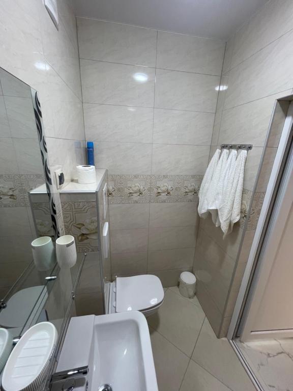 Koupelna v ubytování Amfitrita Hotel Ureki