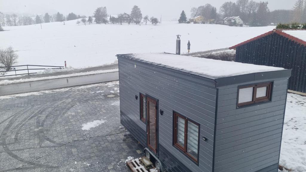 Tiny House Flexhome v zimě