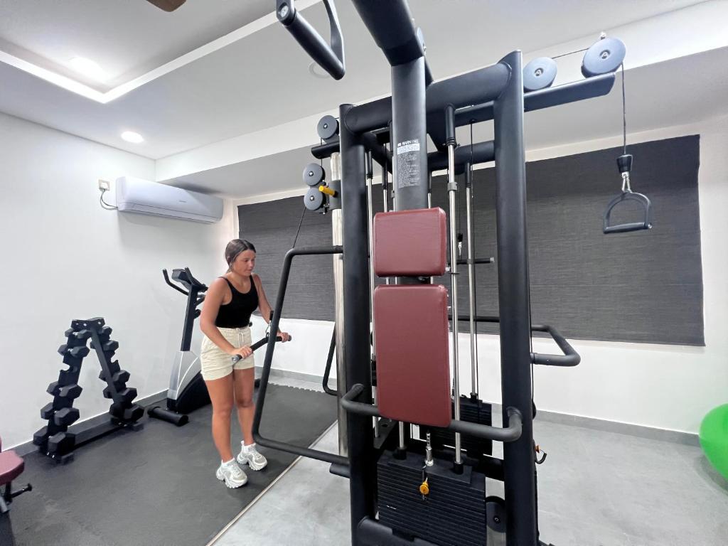 Fitness centrum a/nebo fitness zařízení v ubytování Stay Mikado