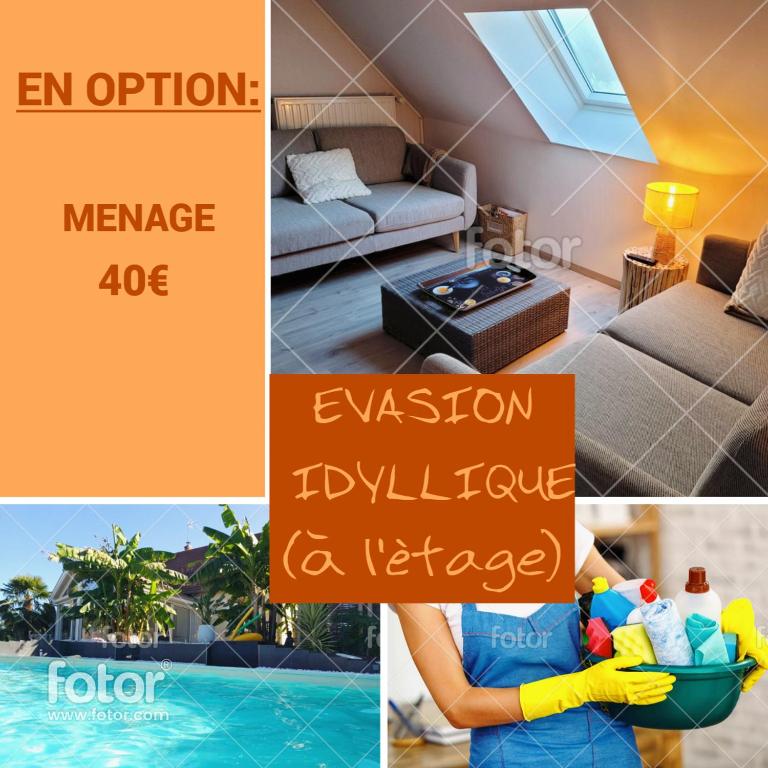 an option for an apartment with an option for evictionidiaidiaidiaidiaidia at Gîte Évasion idyllique à l&#39;étage près zoo-chateaux in Faverolles-sur-Cher