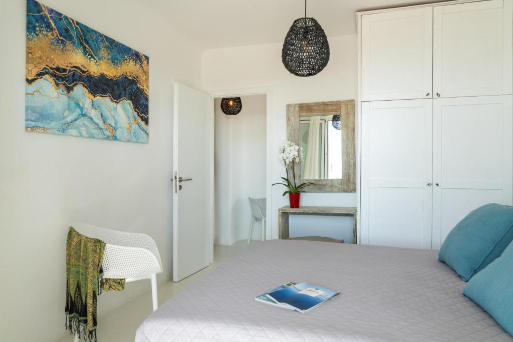 Ein Bett oder Betten in einem Zimmer der Unterkunft Villa Crystal by Mykonos Mood