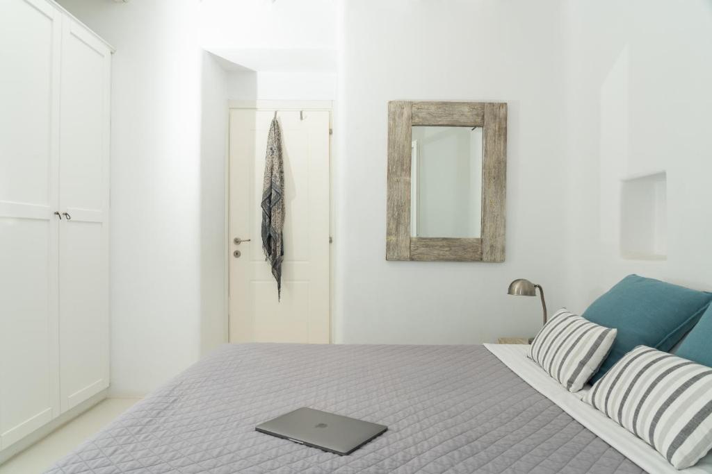 Ein Bett oder Betten in einem Zimmer der Unterkunft Villa Crystal by Mykonos Mood