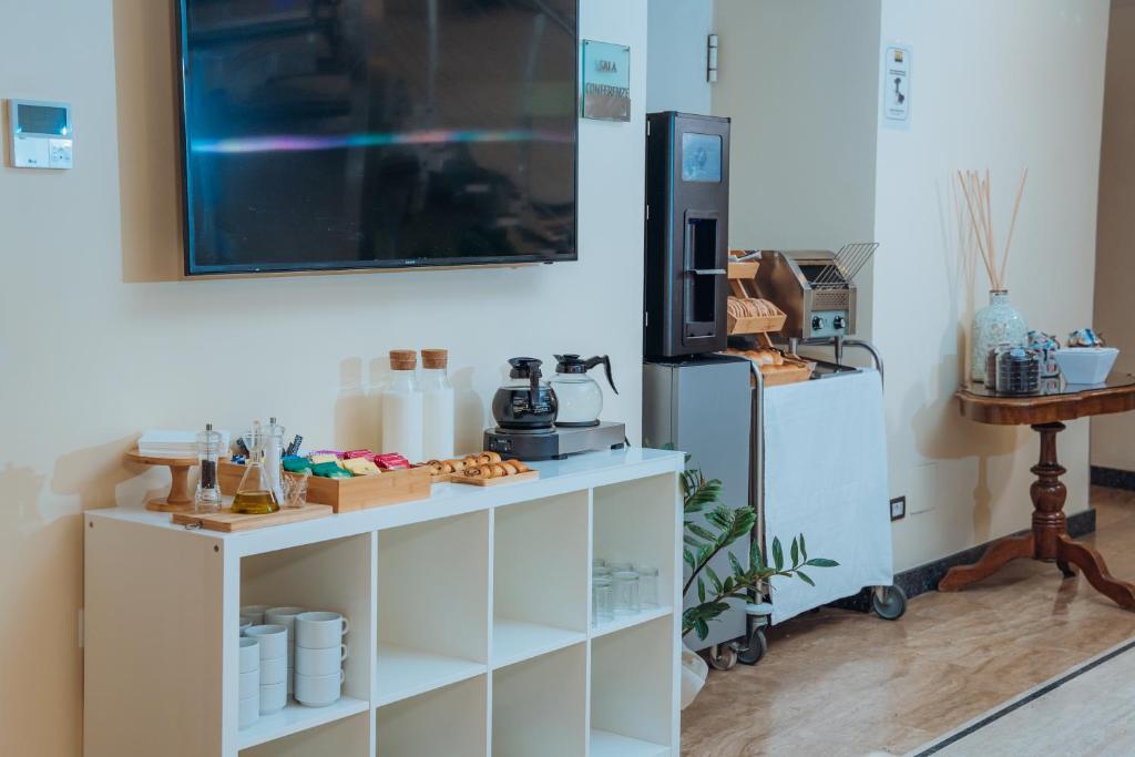 Kuchyň nebo kuchyňský kout v ubytování Hotel Windrose