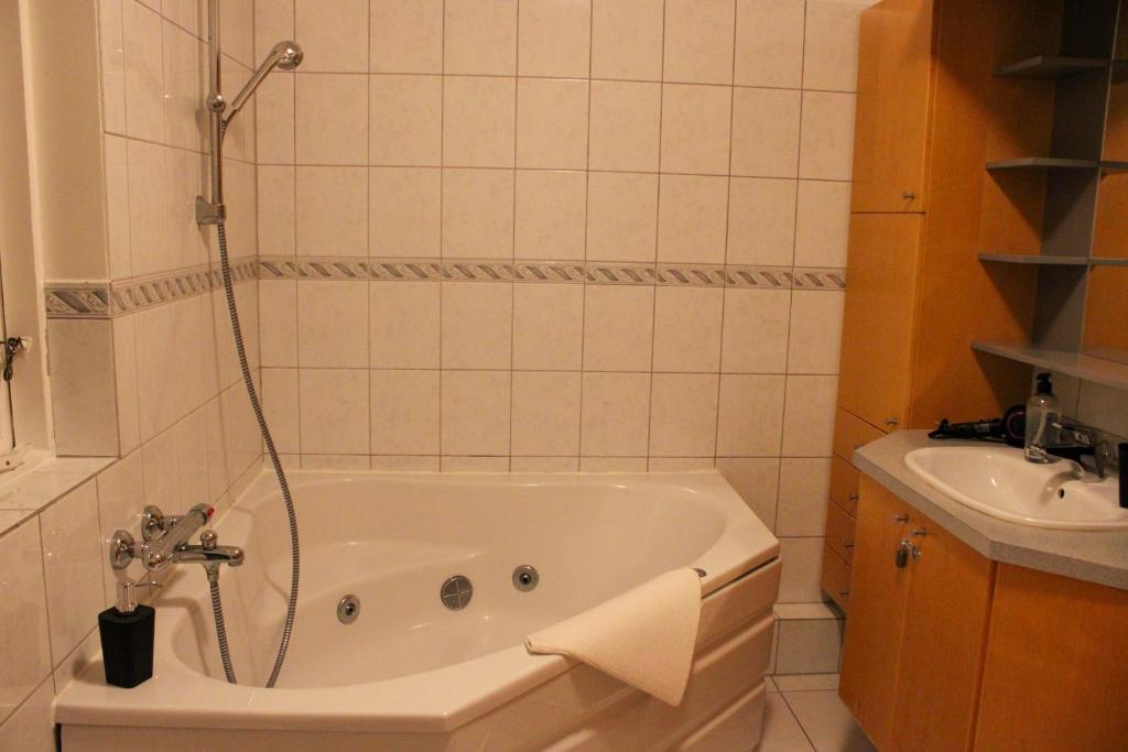 Koupelna v ubytování Aurora Guesthouse