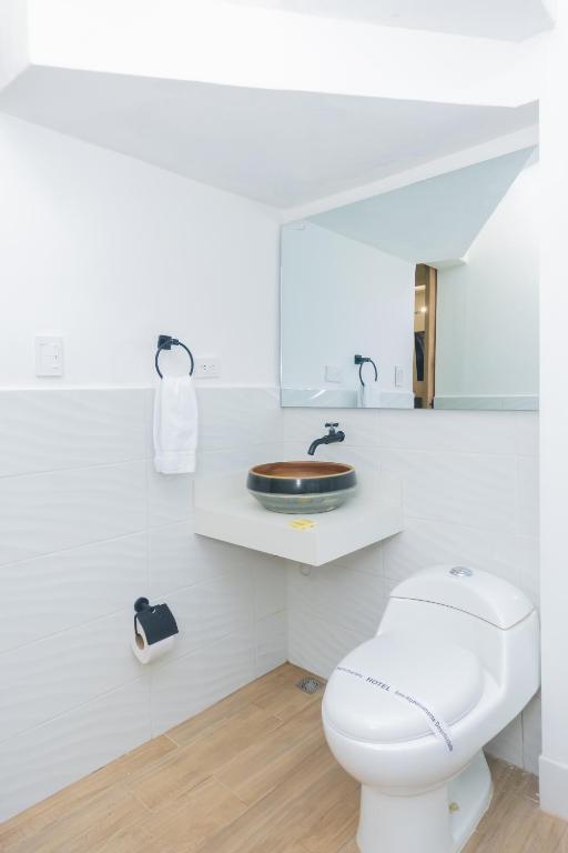 Koupelna v ubytování La Casona Hotel Boutique