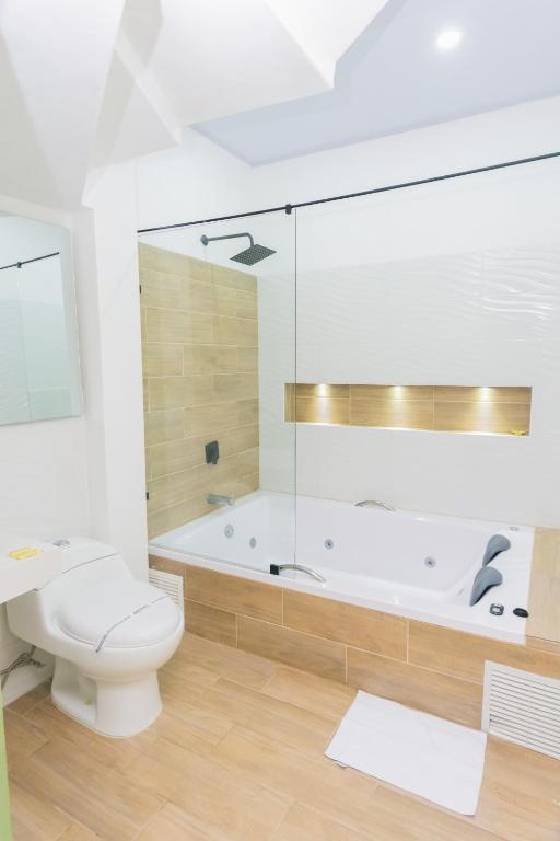 Koupelna v ubytování La Casona Hotel Boutique
