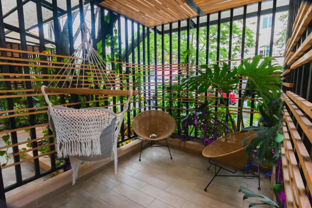 Balkón nebo terasa v ubytování La Casona Hotel Boutique