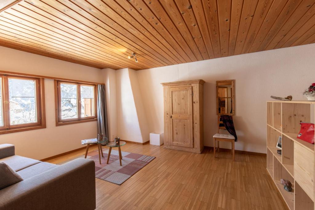 Postel nebo postele na pokoji v ubytování Chasa Curasch