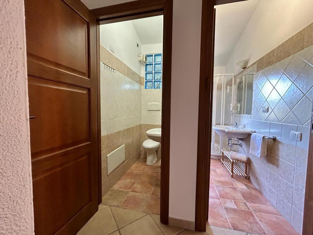 Koupelna v ubytování Hotel I Menhirs