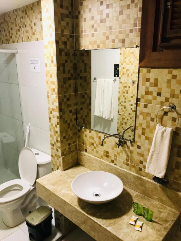 Koupelna v ubytování Hotel Pousada Latitude