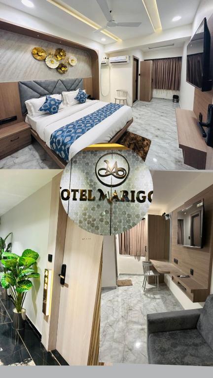 TV a/nebo společenská místnost v ubytování Hotel Marigold Naroda