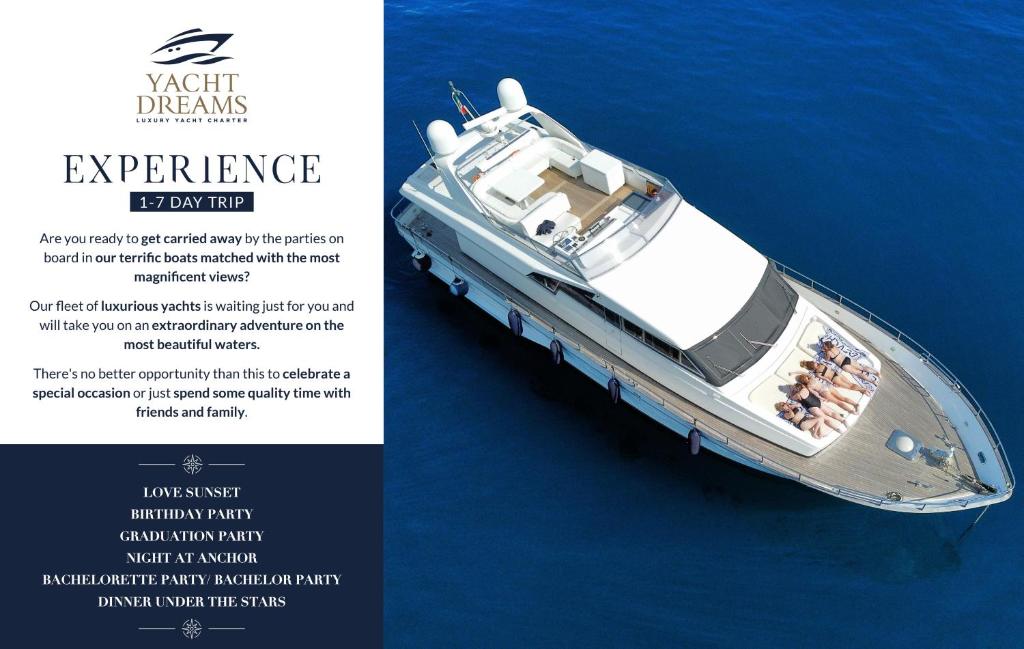 a brochure of a boat in the water at Yacht San Lorenzo 22 in La Spezia