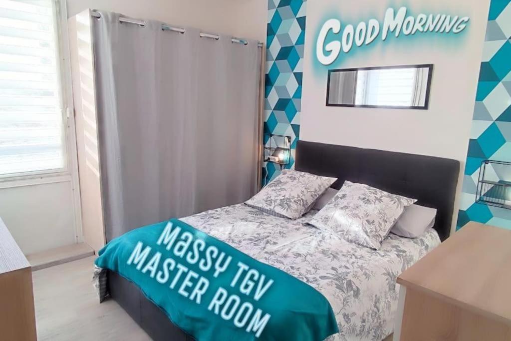Postel nebo postele na pokoji v ubytování T3 Superieur Massy TGV by Beds4Wanderlust - proche coulée verte - ideal Pro ou Famille