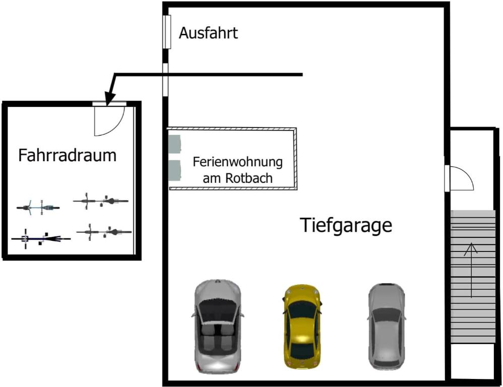Půdorys ubytování Ferienwohnung am Rotbach