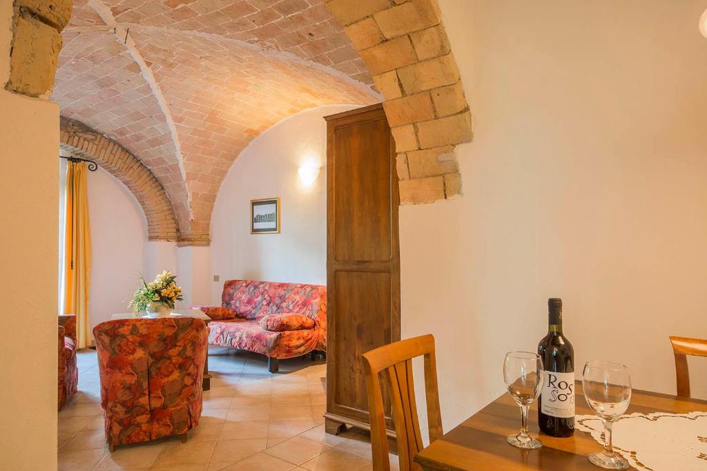 Posezení v ubytování Le Valli Tuscany