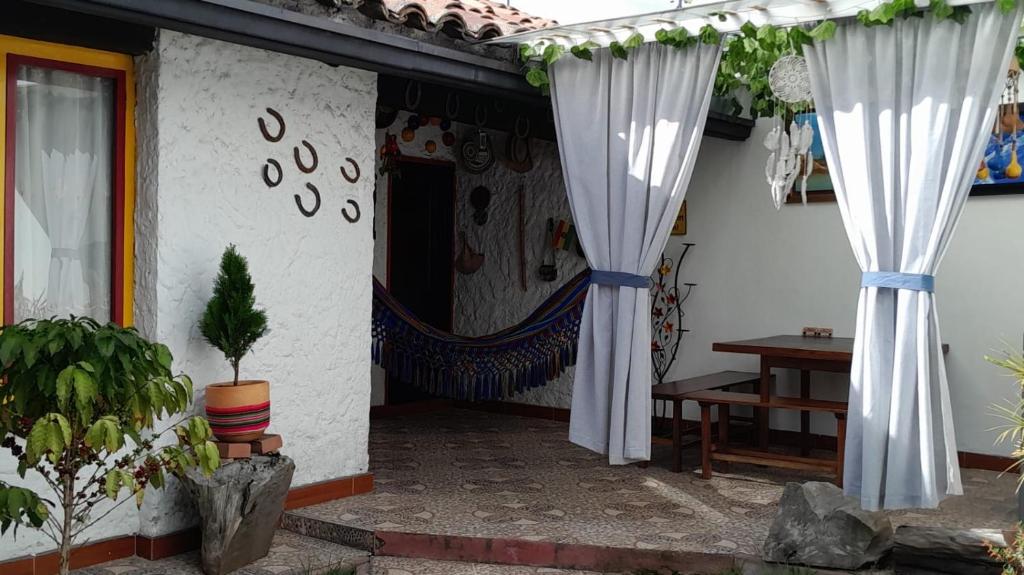Patio nebo venkovní prostory v ubytování Apartaestudio tipo cabaña