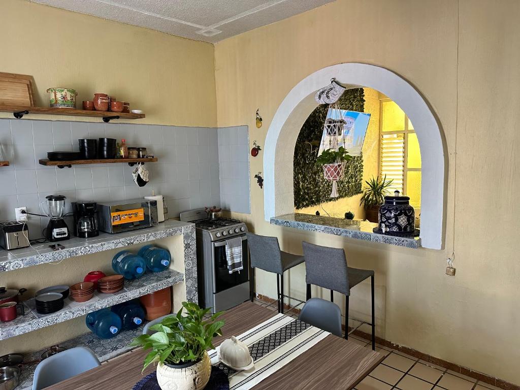 Kuchyň nebo kuchyňský kout v ubytování Casa Valentía