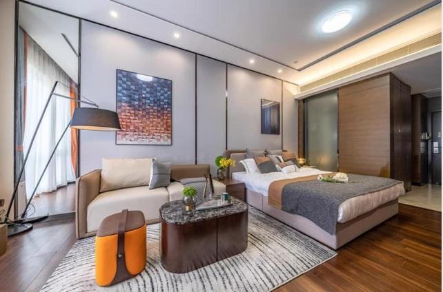 Katil atau katil-katil dalam bilik di Millenia Executive Apartment Guangzhou East Railway Station Zhujiang New Town Branch - Free Shuttle Bus to Canton Fair Complex During Canton Fair Period