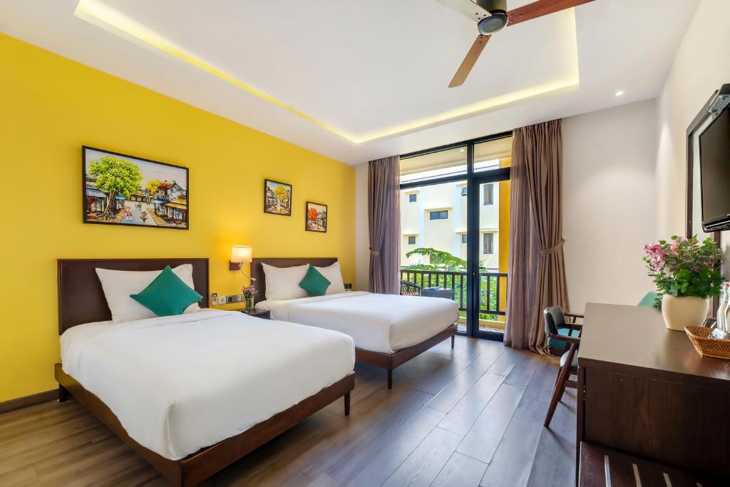 Villa Soleil Hoi An - Salle Familiale Avec Balcon