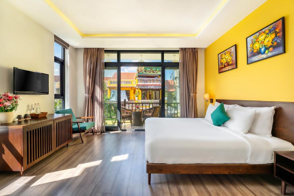Villa Soleil Hoi An - Chambre Double Avec Balcon