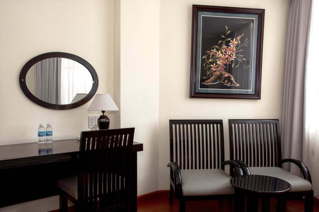 Posezení v ubytování Angella Hotel