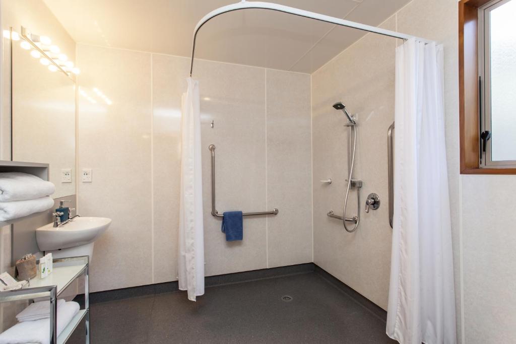 Koupelna v ubytování Amross Motel