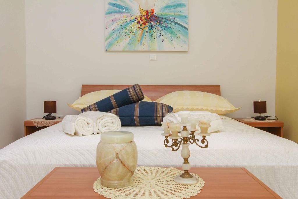 Voodi või voodid majutusasutuse Apartment Jasmin toas