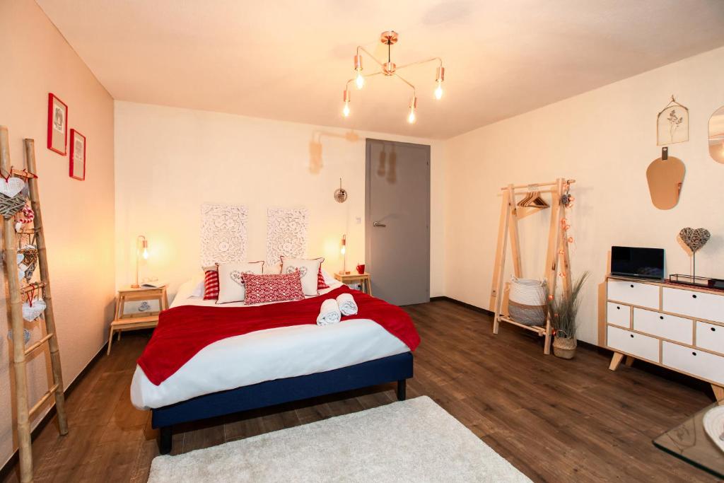 En eller flere senge i et værelse på Centre Ville - L'évidence - Parking