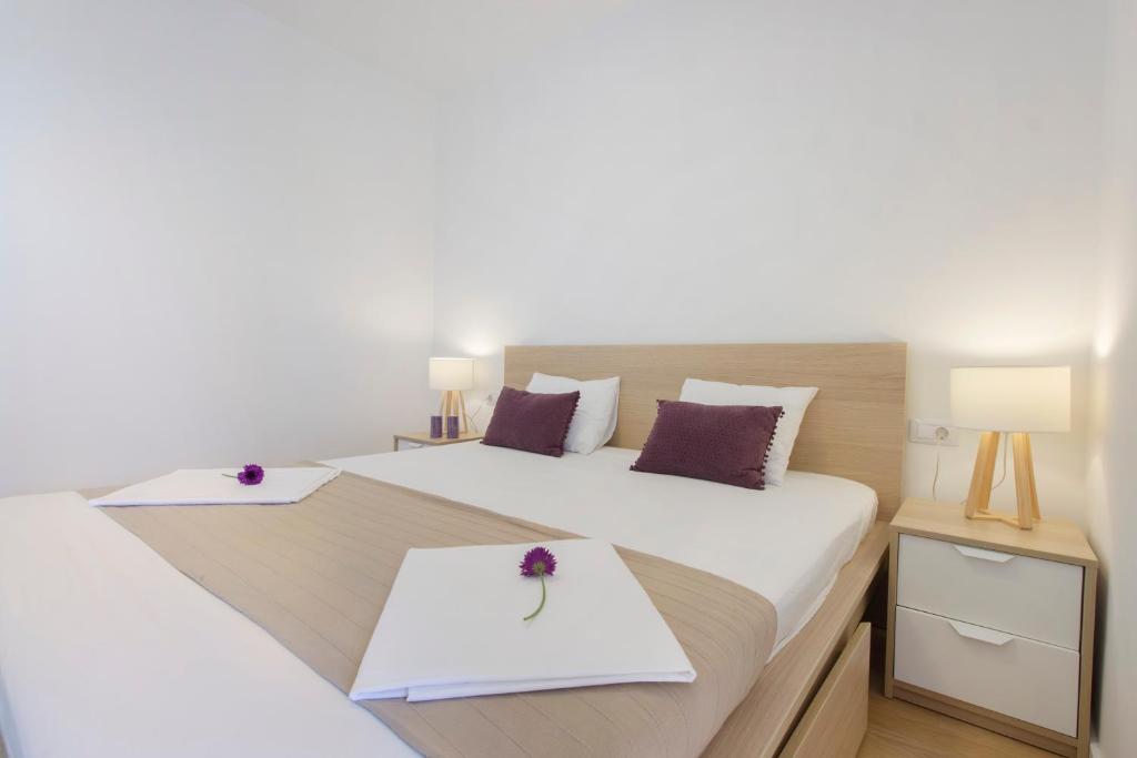 Postel nebo postele na pokoji v ubytování Apartnent Zorka1
