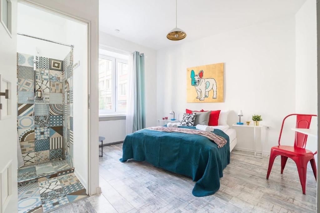 Posteľ alebo postele v izbe v ubytovaní Kopernika 4 - Studio Apartment by Noclegi Renters