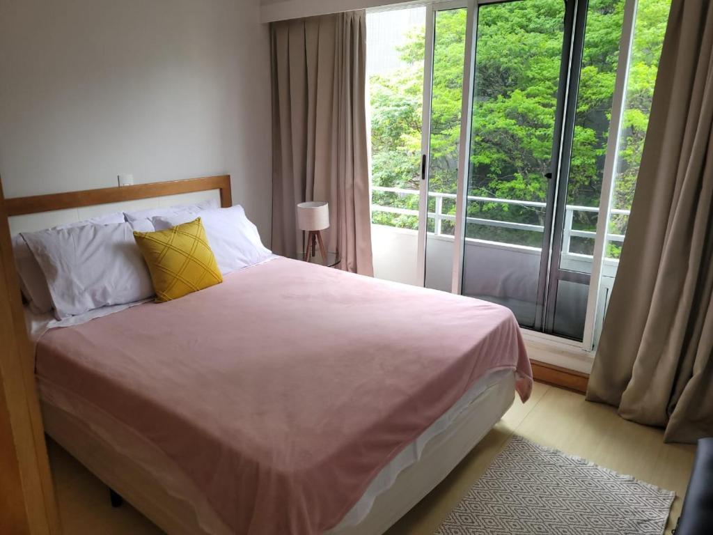 Postel nebo postele na pokoji v ubytování Super Conforto - Allianz Parque - Com Estacionamento - 401