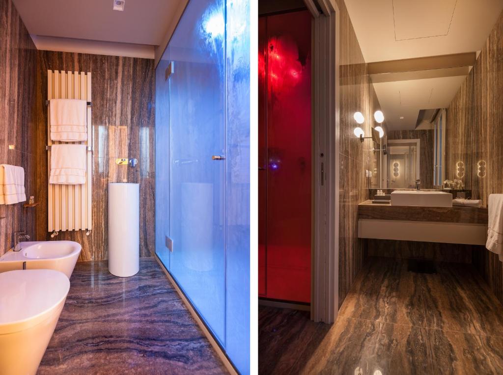 Koupelna v ubytování Liassidi Wellness Suites