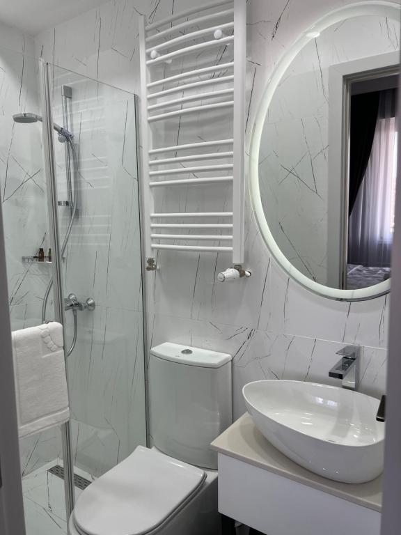 Koupelna v ubytování Hotel Babi