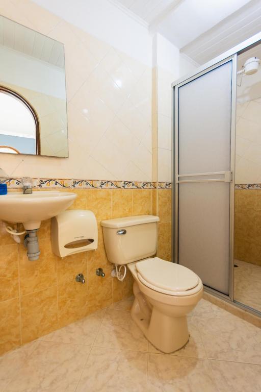 Koupelna v ubytování Hotel Real Guatapé