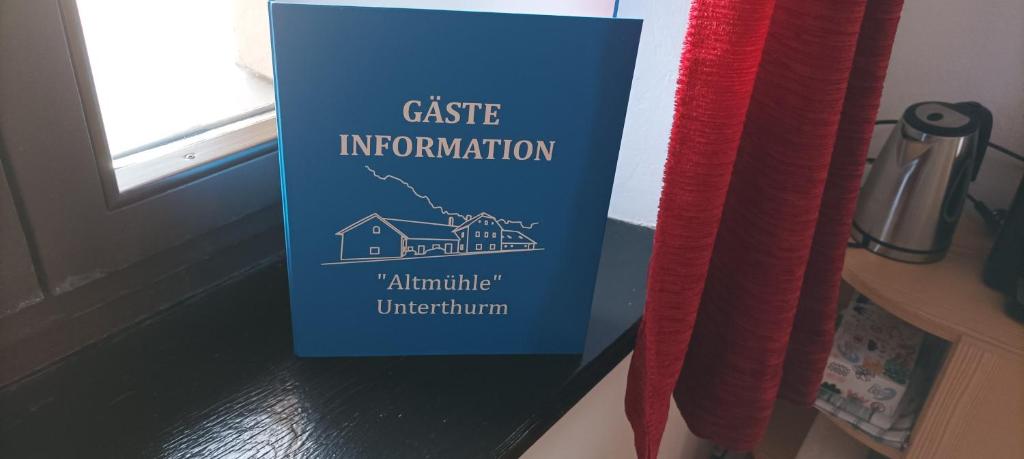 Certifikát, hodnocení, plakát nebo jiný dokument vystavený v ubytování Altmühle