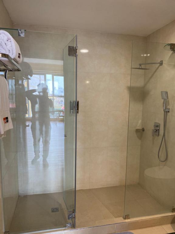 Koupelna v ubytování SM HOTEL Plus