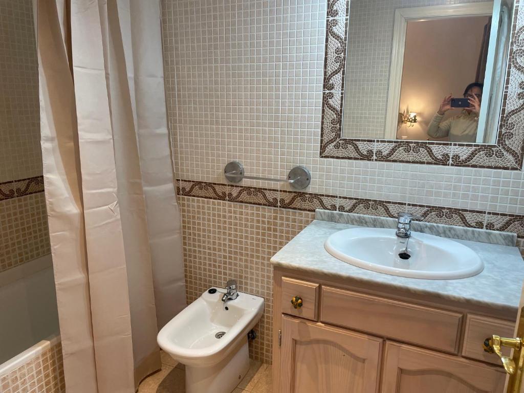 Koupelna v ubytování Hotel Kaia