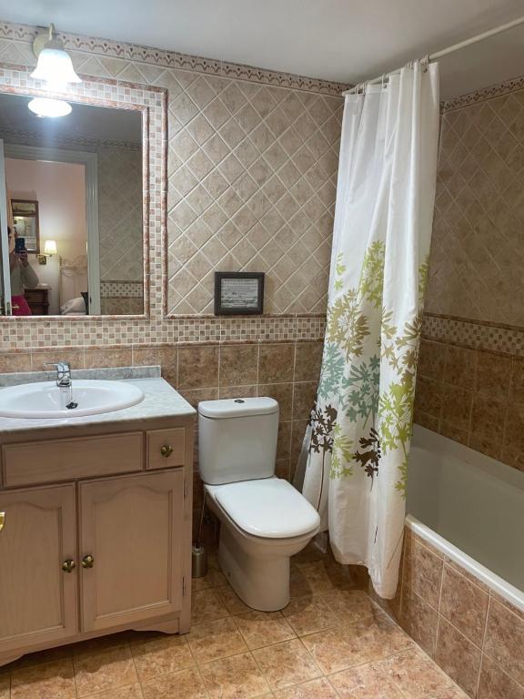 Koupelna v ubytování Hotel Kaia