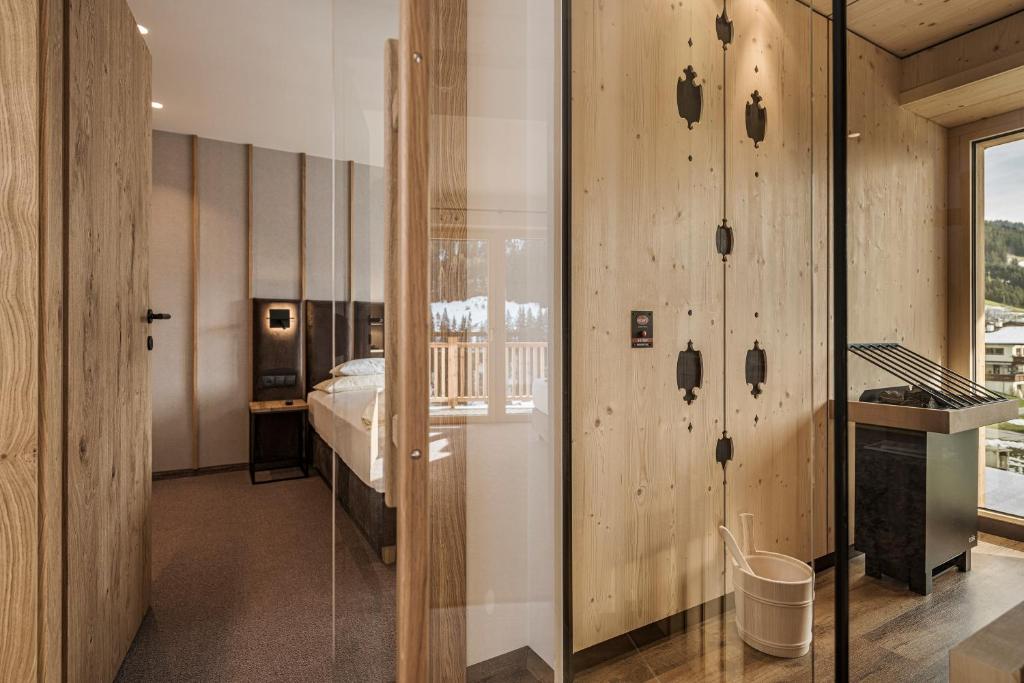 Postelja oz. postelje v sobi nastanitve Jagdhof PURE Mountain Appartements