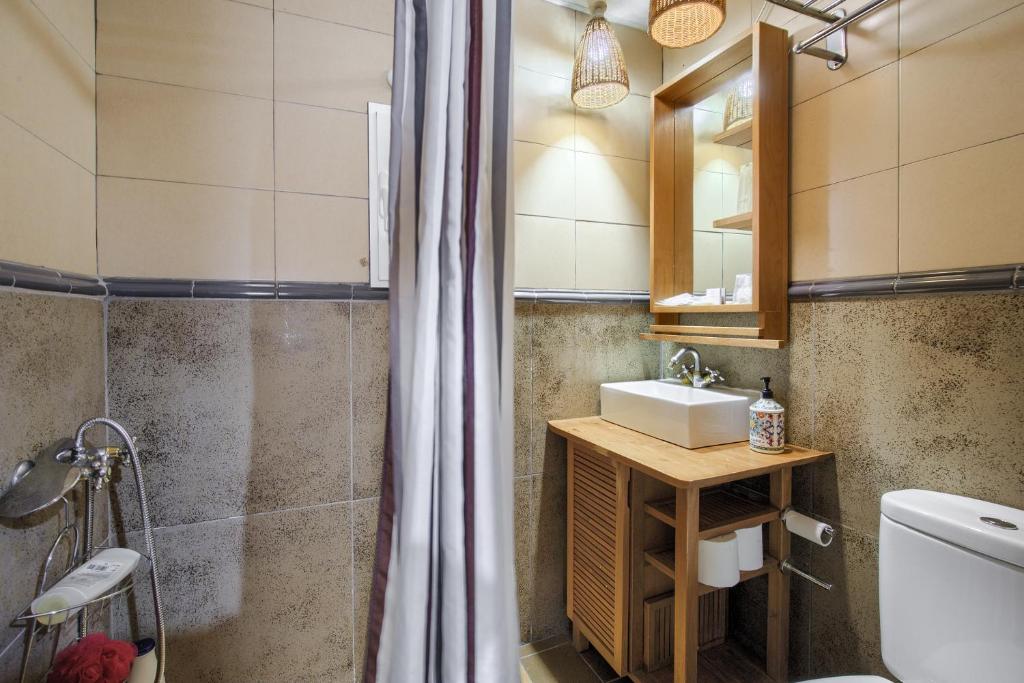 Koupelna v ubytování La Cabaña