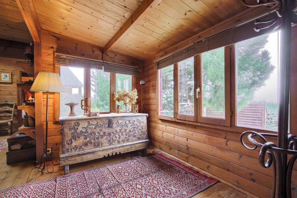 Posezení v ubytování La Cabaña