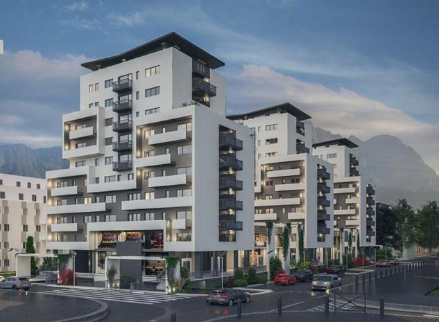 un rendering di un edificio con auto in una strada di Brasov Noua Holiday Apartament a Braşov