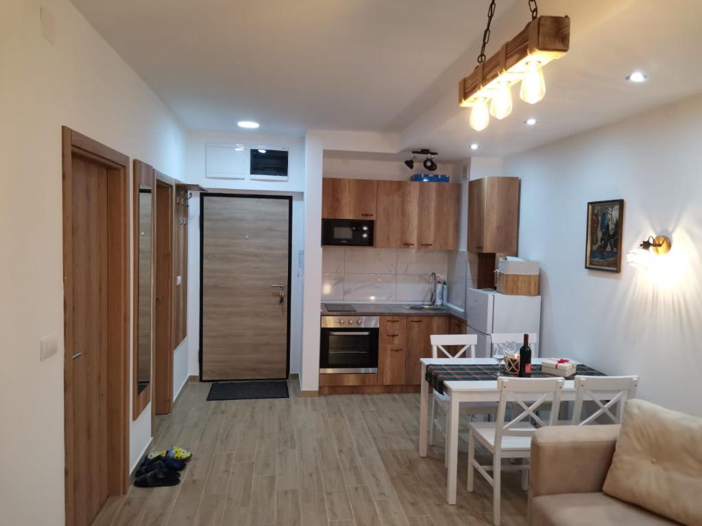 Kuchyň nebo kuchyňský kout v ubytování Apartman Zeleni vrhovi