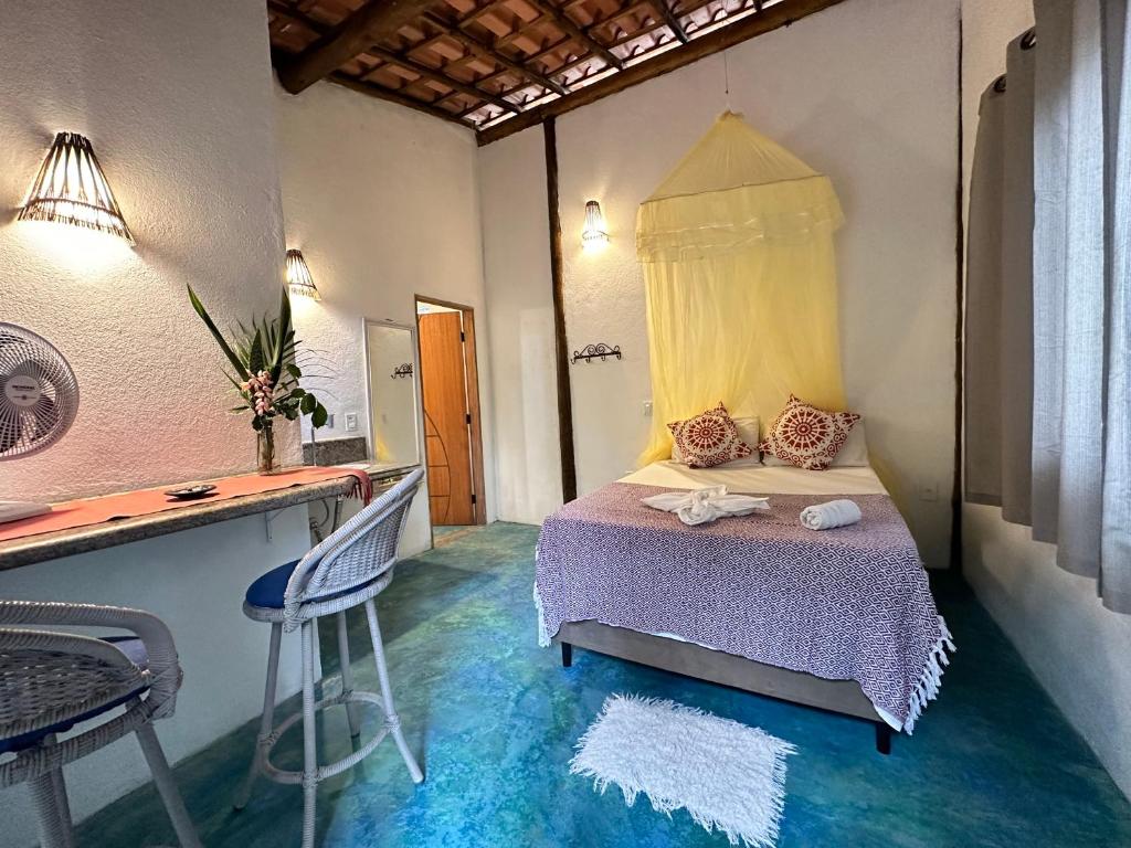 Postel nebo postele na pokoji v ubytování Gaia Eco Glamping - Instituto Almas Livres
