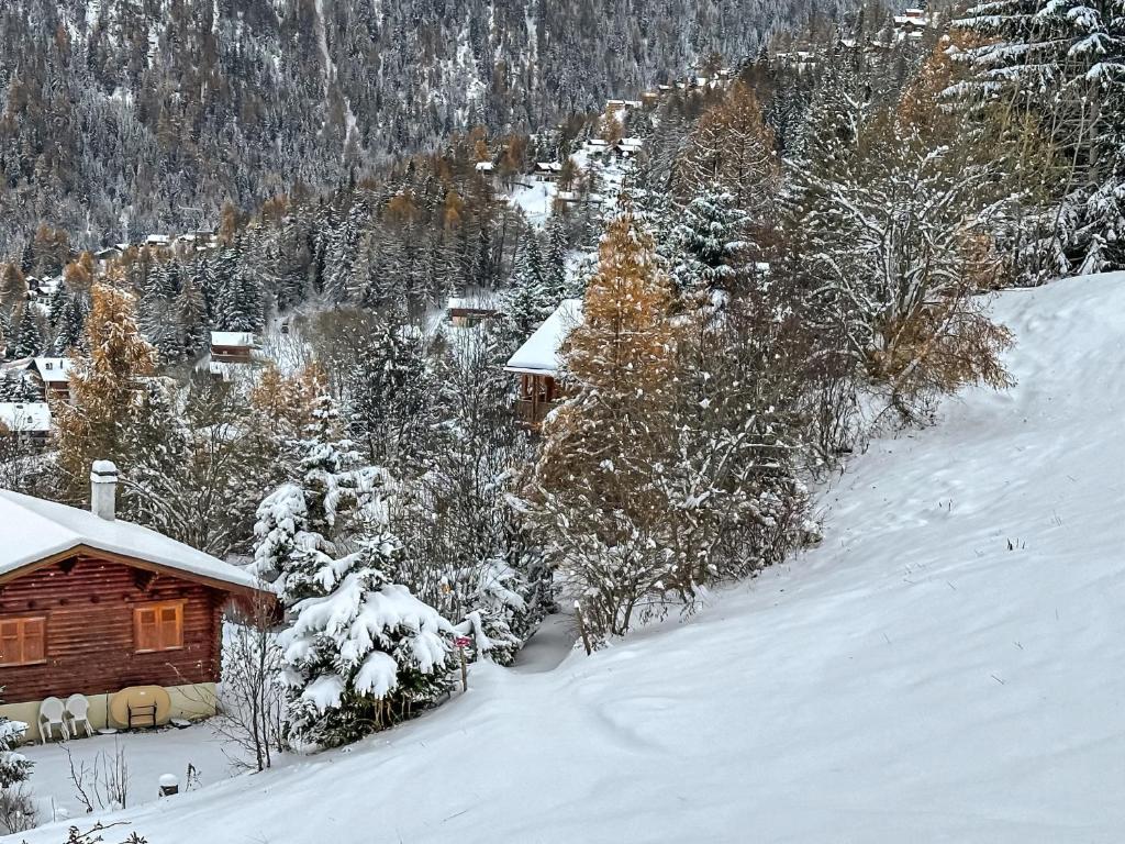 a cabin in the snow on a mountain at Chalet a Didi - Alps Paradise - 4 Vallees in La Tzoumaz