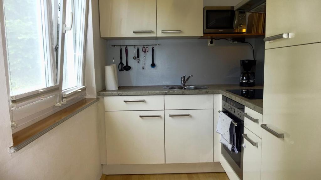 Kuchyň nebo kuchyňský kout v ubytování Ferienwohnung Margit